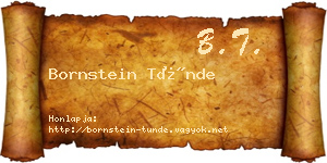 Bornstein Tünde névjegykártya